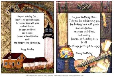 Dad Toppers with Poems