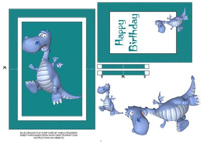 Blue Dragon Spinner Card