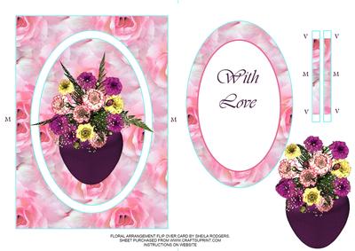Floral Arrangement Flip Card