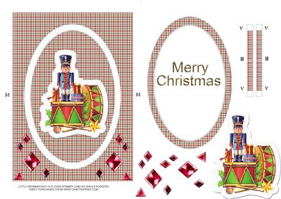Little Drummer Boy Flip Over Spinner Card
