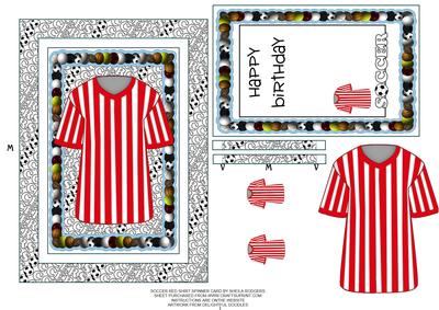Soccer Red Shirt Spinner Card