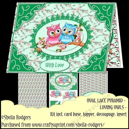 Oval Lace Pyramid - Loving Owls