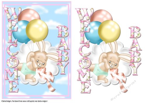 Welcome Baby - Flying Bunny Female