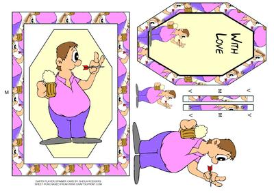 Darts Player Spinner Card