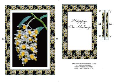 Hanging Orchid Spinner Card