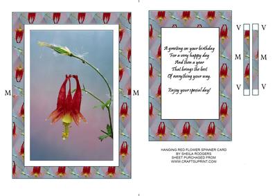 Hanging Red Flower Birthday Spinner