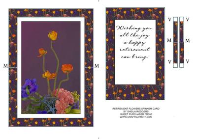 Retirement Flowers Spinner Card