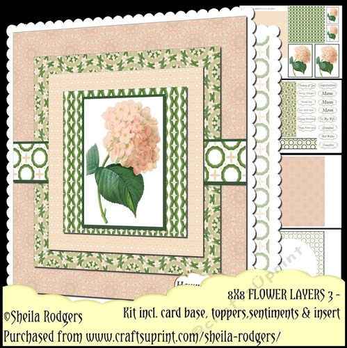 8X8 Flower Layers Card 3