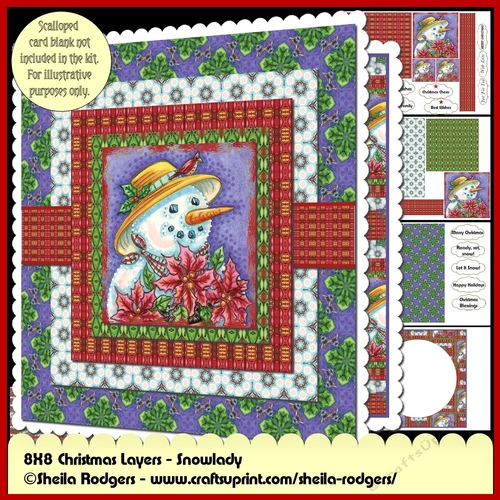 8X8 CHRISTMAS LAYERS - SNOWLADY