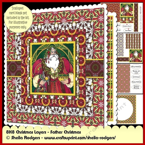 8X8 CHRISTMAS LAYERS - FATHER CHRISTMAS