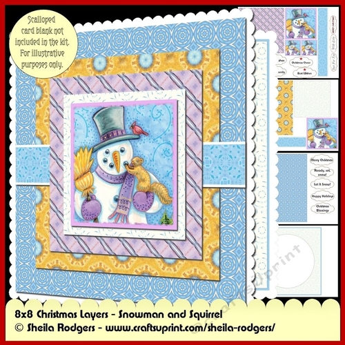 8X8 CHRISTMAS LAYERS - SNOWMAN AND SQUIRREL