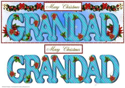 Large DL Poinsettia - GRANDAD