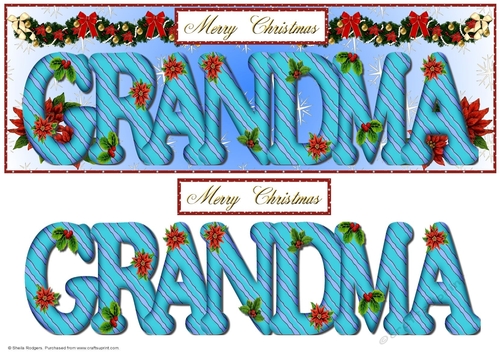 Large DL Poinsettia - GRANDMA