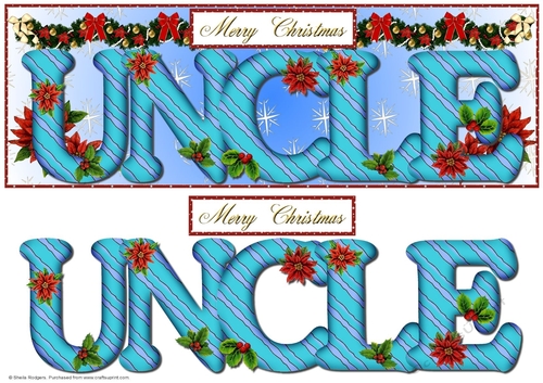 Large DL Poinsettia - UNCLE