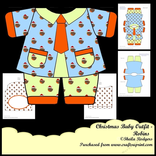 Christmas Baby Outfit - Robins