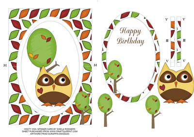 Hooty Owl Spinner Card
