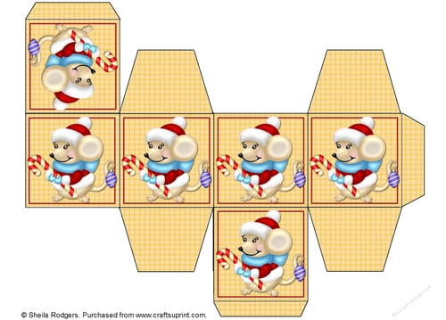 All In One Gift Box - Candycane Mouse