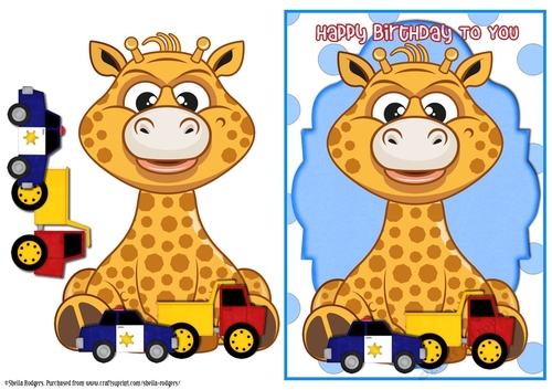 Happy Birthday - Little Giraffe