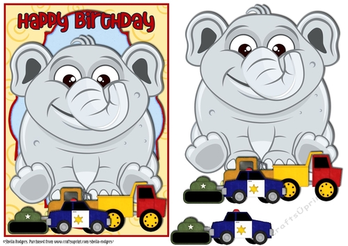 Happy Birthday - Little Elephant