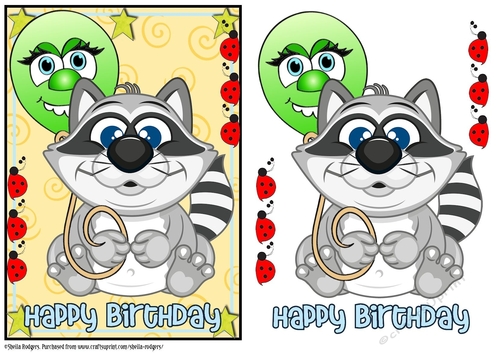 Happy Birthday - Little Raccoon