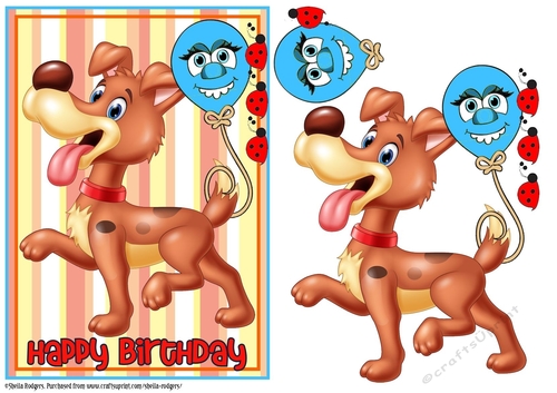 Happy Birthday - Little Brown Dog