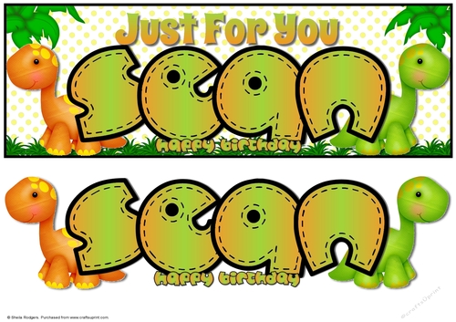 Just For You Dinosaurs - Sean Happy Birthday