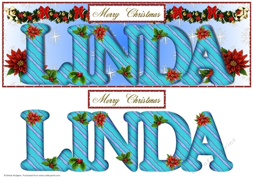Large DL Poinsettia - LINDA