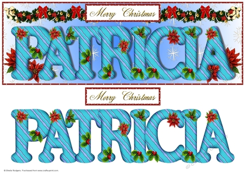 Large DL Poinsettia - PATRICIA