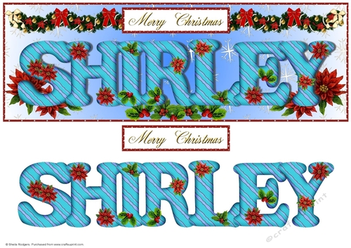 Large DL Poinsettia - SHIRLEY
