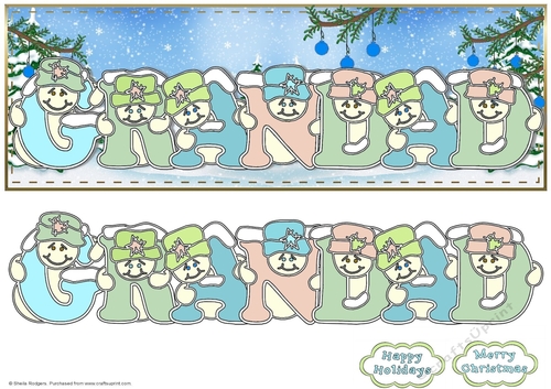 Pastel Snowmen - GRANDAD