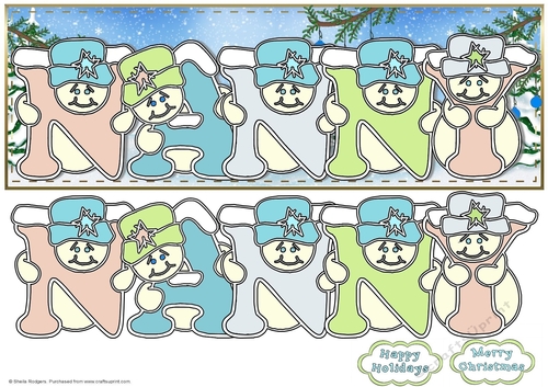 Pastel Snowmen - NANNY