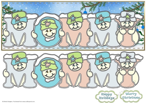Pastel Snowmen - MOMMY