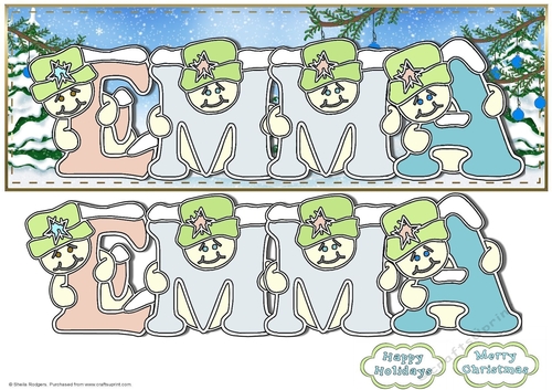 Pastel Snowmen - EMMA
