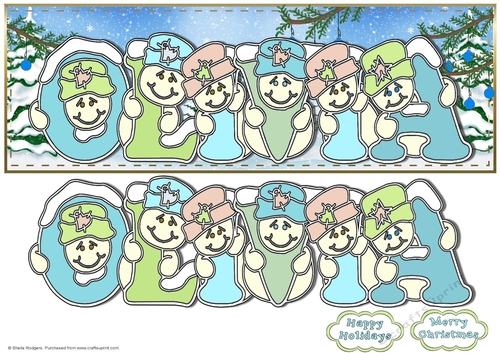 Pastel Snowmen - OLIVIA