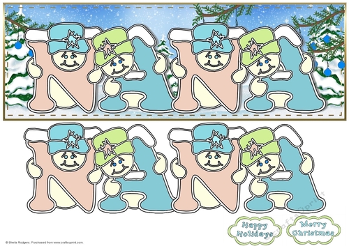 Pastel Snowmen - NANA