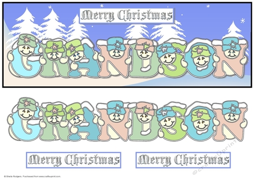 Pastel Snowmen - GRANDSON