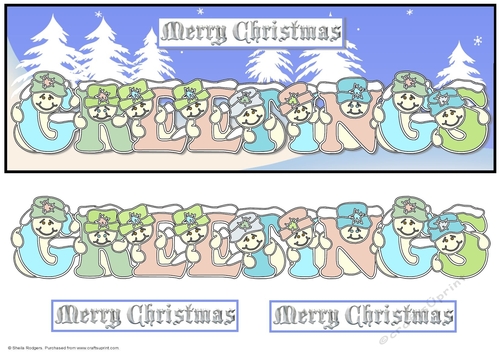 Pastel Snowmen - GREETINGS