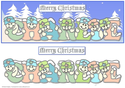 Pastel Snowmen - CHARLIE