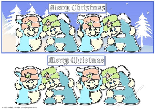 Pastel Snowmen - PAPA