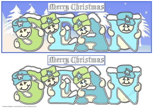Pastel Snowmen - SEAN