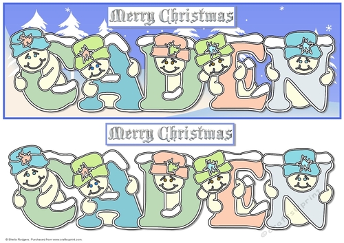 Pastel Snowmen - CADEN