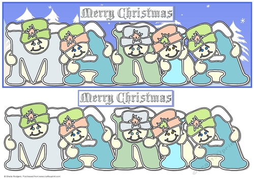 Pastel Snowmen - MARIA