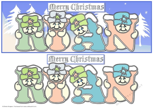 Pastel Snowmen - RYAN