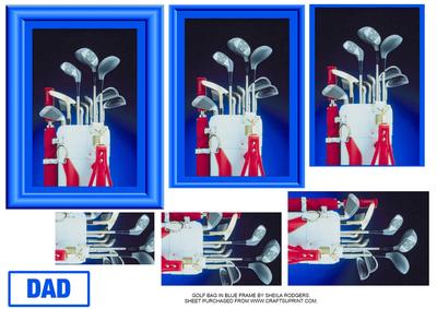 Golf Bag in Blue Frame
