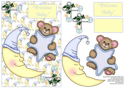 Moon and Stars New Baby Boy