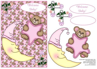 Moon and Stars New Baby Girl