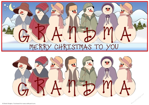 SILLY SNOWFOLK - GRANDMA