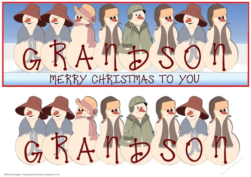 SILLY SNOWFOLK - GRANDSON
