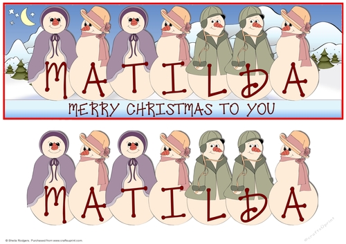SILLY SNOWFOLK - MATILDA