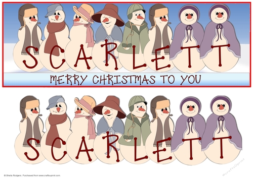 SILLY SNOWFOLK - SCARLETT